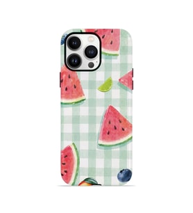 iPhone 13 Pro Vorian Çift Katmanlı MagSafe Kılıf Watermelon Picnic Gingham