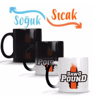 NFL Cleveland Browns Dawg Pound Sihirli Kupa Bardak Porselen