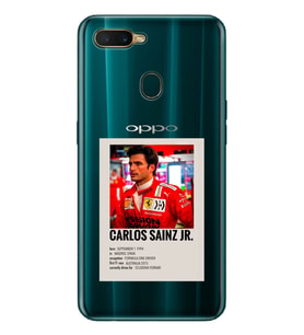 Oppo A5S/AX7/A12 Uyumlu Carlos Sainz Desenli Şeffaf Telefon Kılıfı