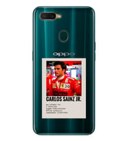 Oppo A5S/AX7/A12 Uyumlu Carlos Sainz Desenli Şeffaf Telefon Kılıfı