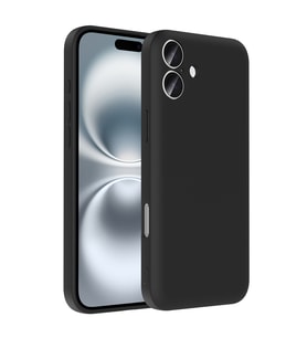 Apple iPhone 16 Uyumlu Kılıf Kamera Korumalı Kartlık Hazneli Zore Vitra Kapak (Siyah)