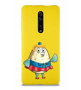 Xiaomi Redmi K20 Soft Premier Kapak Bayan Puff Tasarımlı Silikon Kılıf - Sarı (Şeffaf)