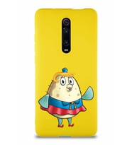 Xiaomi Redmi K20 Soft Premier Kapak Bayan Puff Tasarımlı Silikon Kılıf - Sarı (Şeffaf)