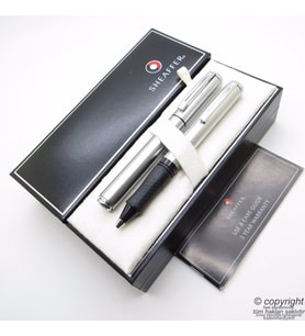 Sheaffer Award Krom Roller Kalem + Tükenmez Kalem Seti  İsme Özel Kalem