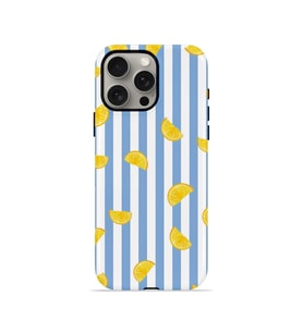 iPhone 15 Pro Max Vorian Çift Katmanlı Kılıf Lemon Confetti Blue