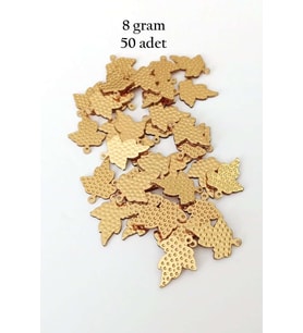 Oya Abiye Bileklik Kolye Pleksi Metalik Plastik Pul Altın Renk 8 gram 50 adet - BNC489