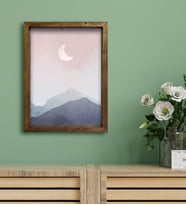 BK Gift Otel Odası Konseptli Doğal Masif Ahşap Çerçeveli Tablo 30x40cm-82