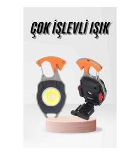 Mey İthalat® Çok İşlevli Acil Durum Işığı USB Şarjlı Cep Feneri 7 Farklı Mod