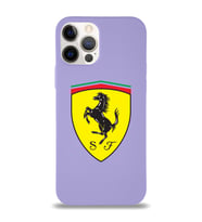 Apple iPhone 12 Pro  Lansman Kılıf Ferrari Tasarımlı Altı Kapalı İçi Kadife Kaplı  Kapak (Şeffaf)