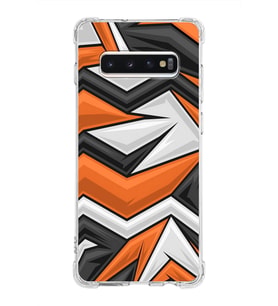 Samsung Galaxy S10 Plus  Köşe Korumalı Antişok Kapak  Grafiti Tasarımlı Şeffaf  Kılıf