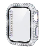 Apple Watch 40mm Full Kenar Taşlı Sert PC Kasa Ve Ekran Koruyucu (Karışık)