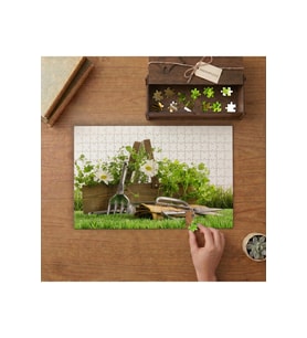 Bahçe Malzemeri- Papatyalar Tasarımı 240 parça Ahşap Puzzle Ahşap Kutuda MP00866
