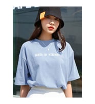 Unisex North Of Nirfang Tasarım Basklı Tshirt (Bebe Mavi)