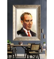 Gümüş Çerçeveli Atatürk Tablo za392