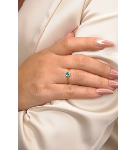 Kadir Jewellery 22 Ayar Altın Kaplama Zirkon Taşlı Ayarlanabilir Kadın Minimal Yüzük