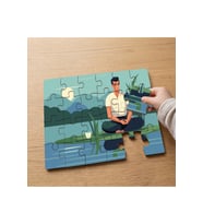 Meditasyon Yapan Adam Tasarımlı 24 Parça Ahşap Çocuk Puzzle MPK0836