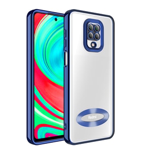 Xiaomi Redmi Note 9S Uyumlu Kılıf Kamera Korumalı Logo Gösteren Zore Omega Kapak