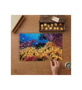 Mercan Kayalığı - Denizaltı Canlıları Tasarımı 240 parça Ahşap Puzzle Ahşap Kutuda MP02944