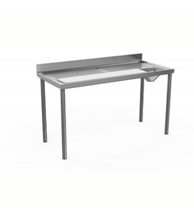Electrolux Professional Et Ve Balık Hazırlık/yıkama Tezgahı, Delikli Ve Çıkarılabilir, Bıçak Tutacağı, Polietilen Kesme Tahtası, Drenaj, Sıyırma Hunisi, Sırtlı, 1600mm TLC1600EN