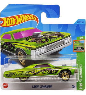 Hot Wheels - Layin´Lowrider - Hw Slammed 3/5 - Hkj08 - Short Card - Açık Yeşil Metalik - Mattel 2023 (Çok Renkli)