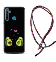 Realme 5i 5 Pro 6i 7 Pro 8 Kılıf Boyun Asklı Rasta Silikon Aşık Avokadolar 1642
