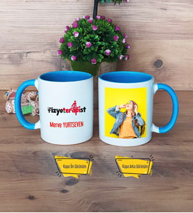 Fizyoterapist Kupa Bardak Mavi Fotoğraflı Fizyoterapistler Günü Hediyesi