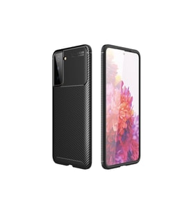 Çınarcık Dev Samsung Galaxy S21 Kılıf Focus Karbon Silikon - Siyah