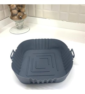 Renkli Isıya Dayanıklı Yıkanılabilir Silikon Fırın Airfryer Kare Model Pişirme Matı 20 cm (5343)