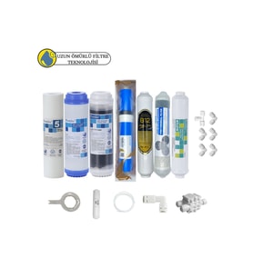 Purefer Açık kasa çift karbon Sertifikalı 7li B12+Vontron Helixfil Yüksek Tds mebran mineralli
