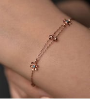 Papatya Silver 925 Ayar Gümüş Dorika Toplu Firuze Papatya Kadın Bileklik