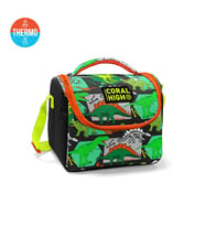 Coral High Kids Gri Yeşil Dinozor Desenli Thermo Beslenme Çantası 11832