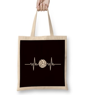 Heartbeat Volleyball Team Ball Sports Coach Beach Volleyball Bez Çanta Uzun Saplı