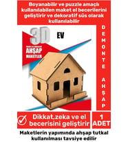 Özel 3D Görsel Zeka Geliştirici Boyanabilir Çocuk Yetişkin Puzzle Dekoratif Demonte Ahşap Oyun Maket