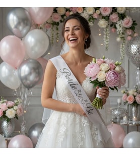 Bride To Be Beyaz Gümüş Yazılı Gelin Kuşağı 2 Metre Bekarlığa Veda Aksesuarı