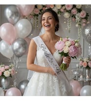 Bride To Be Beyaz Gümüş Yazılı Gelin Kuşağı 2 Metre Bekarlığa Veda Aksesuarı