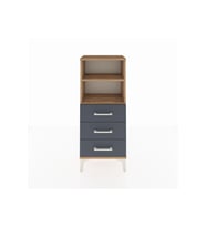 Arges Komodin 2 Raflı 3 Çekmeceli 44x30x106 Çam-Antrasit