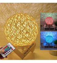Kişiye Özel Kumandalı Rattan Gece Lambası 15cm