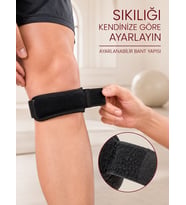 Mey İthalat® Sporcu Tendon Bandı Ayarlanabilir Diz Destek Bandı Koşu Fitness Egzersiz