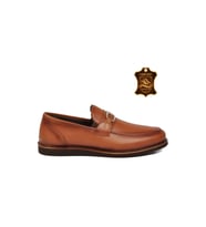 Voyager Erkek Hakiki Deri Tokalı Loafer Ayakkabı Klasik Smart Casual Taba 5768 M