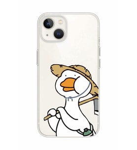 Iphone 14 Uyumlu Ördek Desenli Şeffaf Telefon Kılıfı