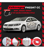 Volksvogen Passat cc Oto Araç Kapı Koruma Fitili 5metre Parlak Kırmızı Renk