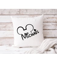 BK Gift Kişiye Özel Disney Tasarımlı Beyaz Kırlent Yastık, Ev Hediyesi, Ev Dekorasyonu, Dekoratif Hediye-4