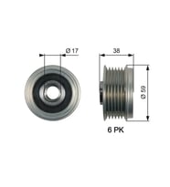 GATES OAP7168 Alternator Kasnagi 373222G500