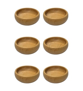 Prestij Bambu Çerezlik Seti – 6 Parça, 8 cm, Modern ve Dayanıklı
