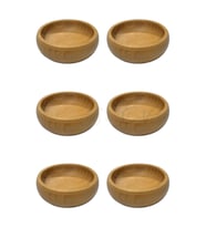Prestij Bambu Çerezlik Seti – 6 Parça, 8 cm, Modern ve Dayanıklı