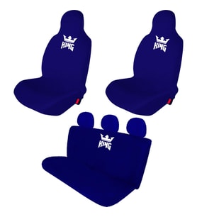 Peugeot 301 Penye Oto Koltuk Kılıfı - King Baskılı - Lacivert (Siyah)