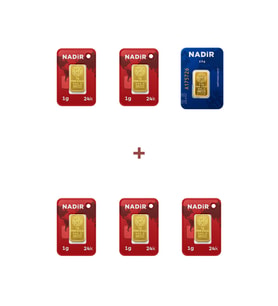 Nadir Gold 24 Ayar 7,5 Gram Külçe Altın (1 Adet 2,5 Gram Külçe Altın + 5 Adet 1 Gram Külçe Altın )