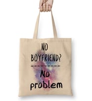 No Boyfriend No problem Single Bez Çanta Uzun Saplı