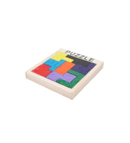Tetris Şekilli Ahşap Puzzle Oyunu – 8 Parça Renkli Ahşap Eğitici Puzzle (Çok Renkli)