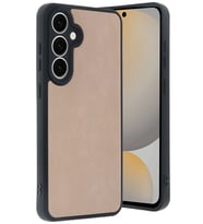 Galaxy S24 FE Kılıf Aras Deri Kapak - Pudra